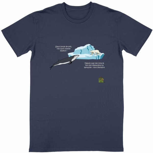 Image front T-shirt - femme ou homme - "Ours bipolaire"