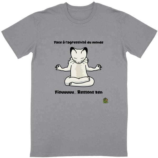 Image front T-shirt - femme ou homme - "Restons zen"