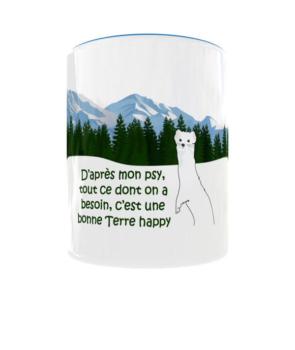 Image front Mug céramique personnalisable - "Terre happy" par l'espiègle hermine