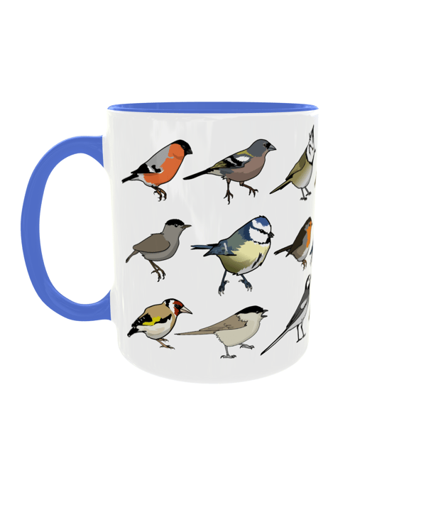 Image front Mug céramique personnalisable - "Passériformes d'Europe"