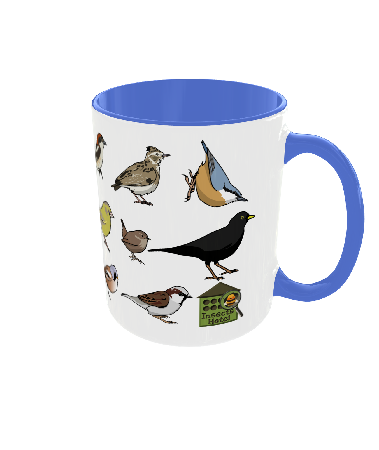 Image front Mug céramique personnalisable - "Passériformes d'Europe"