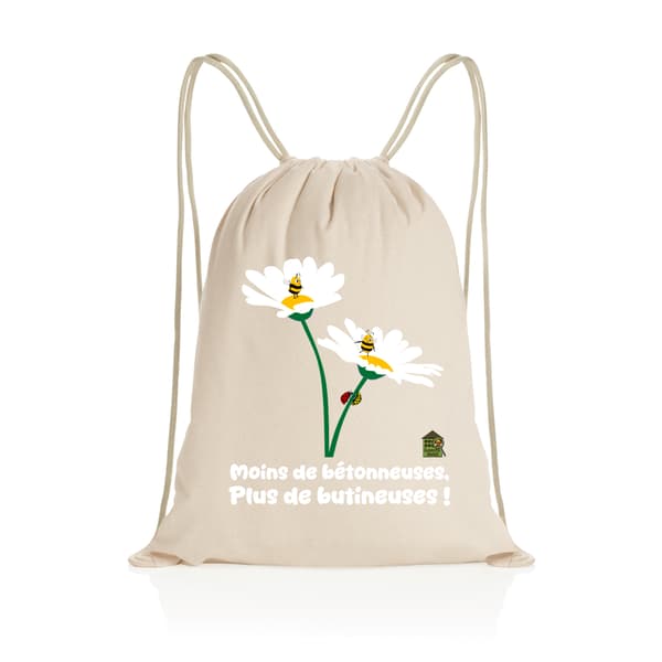Image front Sac à dos cordelettes - "Butineuses"