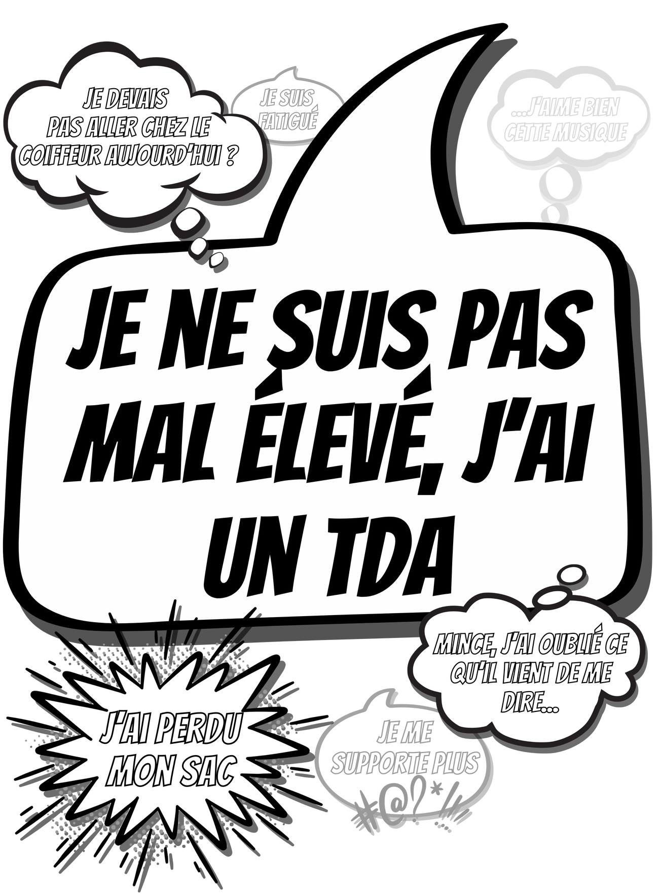 Image front Débardeur unisexe J'ai un TDA