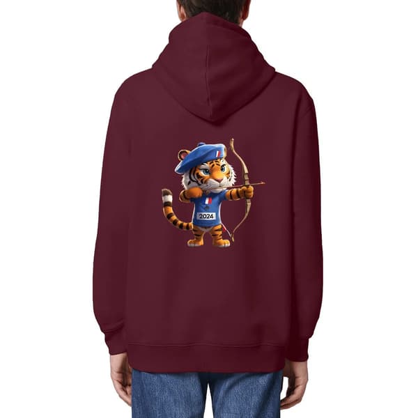 Image front Sweat à Capuche Adulte Original du Supporter de l'Équipe de France de Tir à l'Arc - Collection 2024