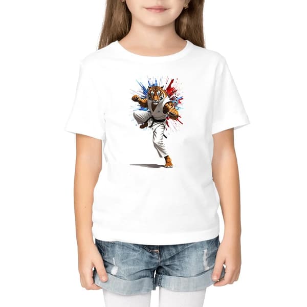 Image front T-shirt Original enfant du Supporter de l'Équipe de France de Karaté - Coton Bio - Collections 2024