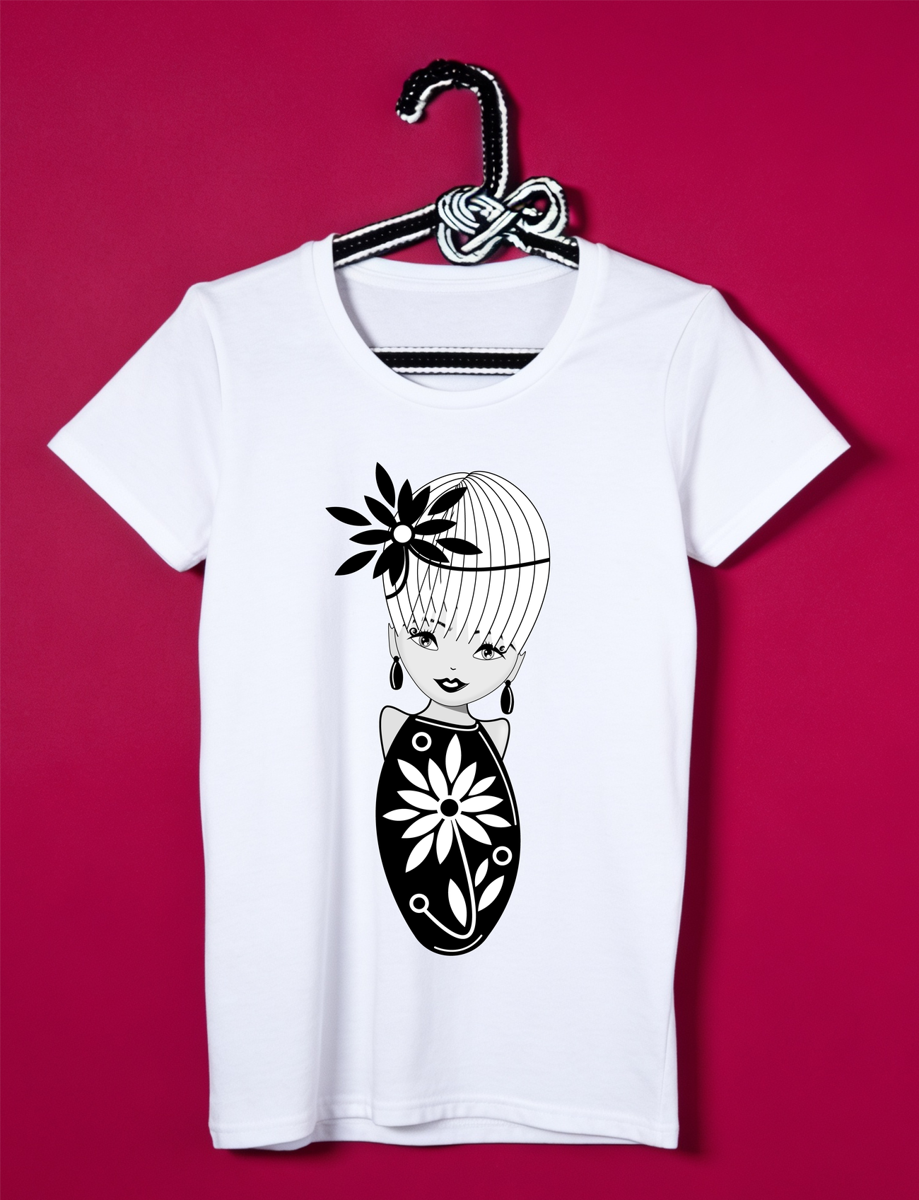 Image front T-shirt Femme Classique 100% coton - Modèle GIGY