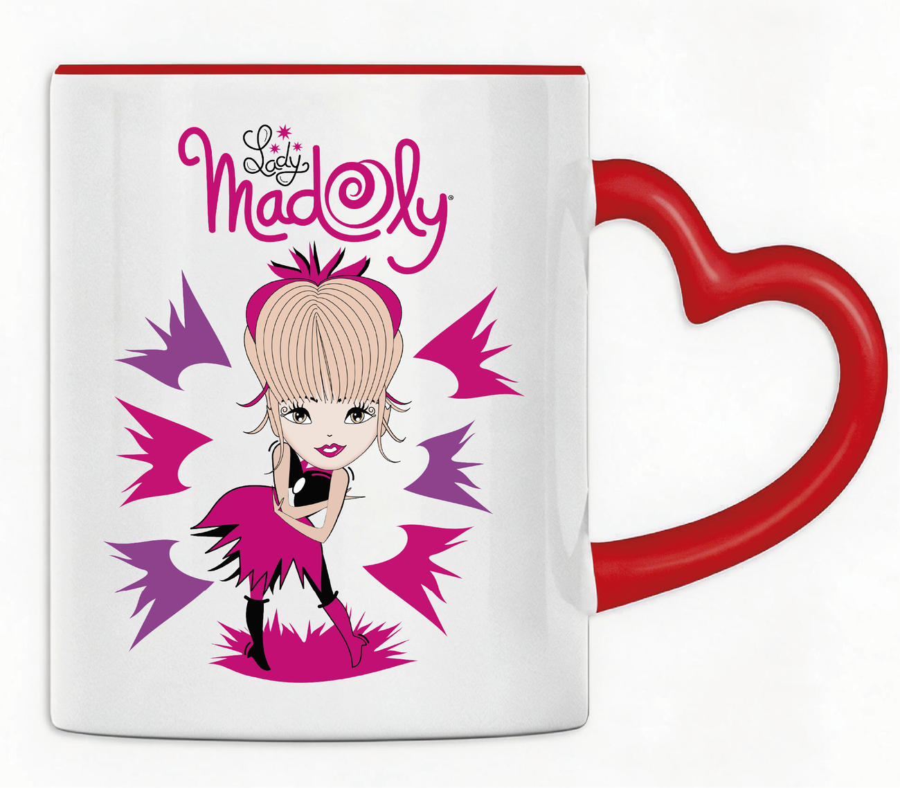 Image front Mug à anse en forme de coeur Lady Madoly