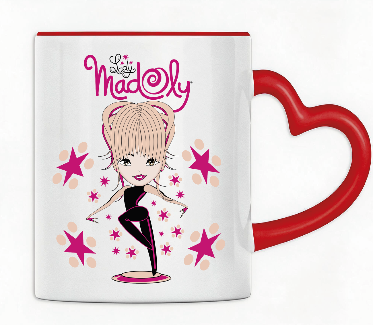Image front Mug à anse en forme de coeur Lady Madoly