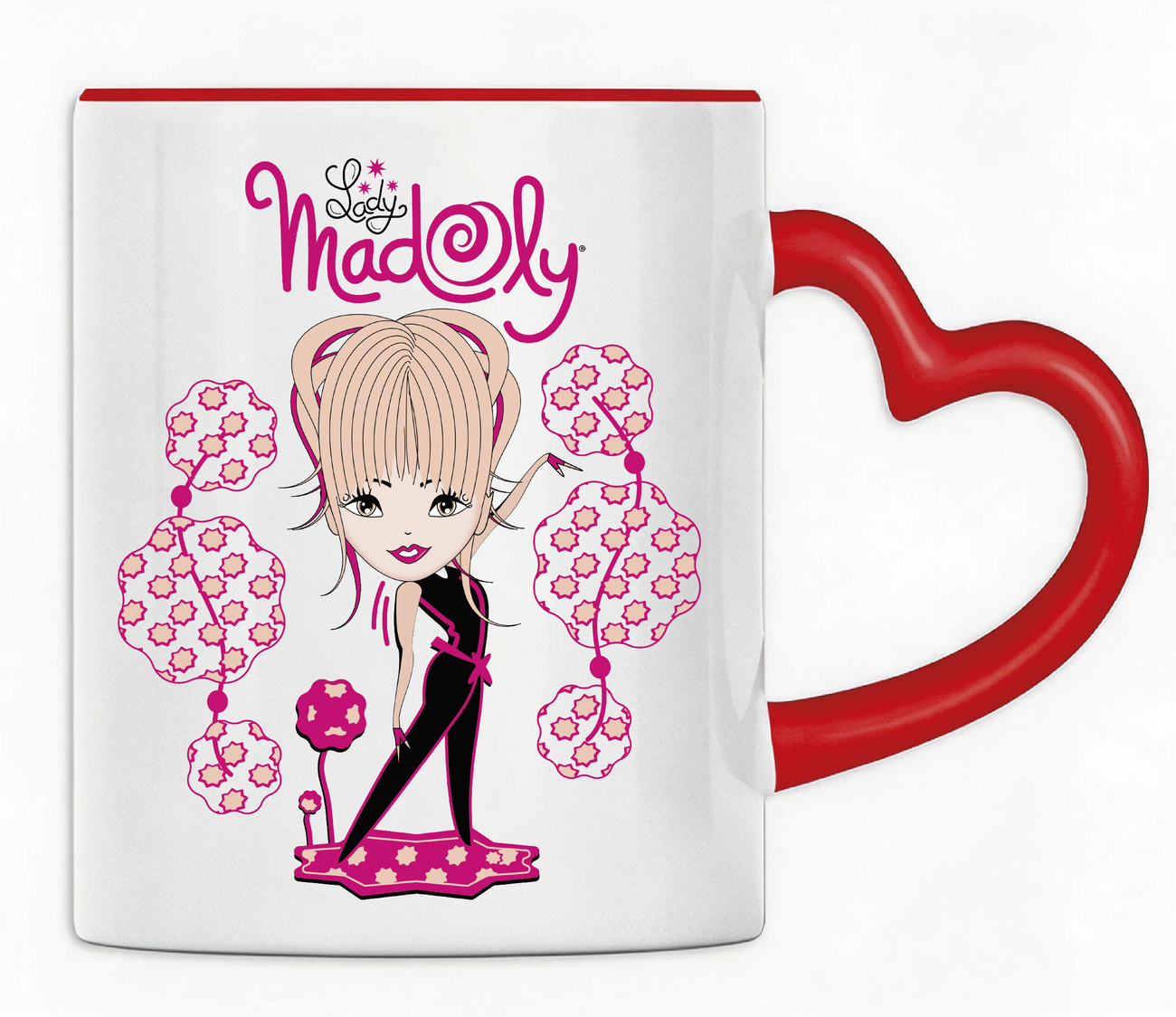 Image front Mug à anse en forme de coeur Lady Madoly