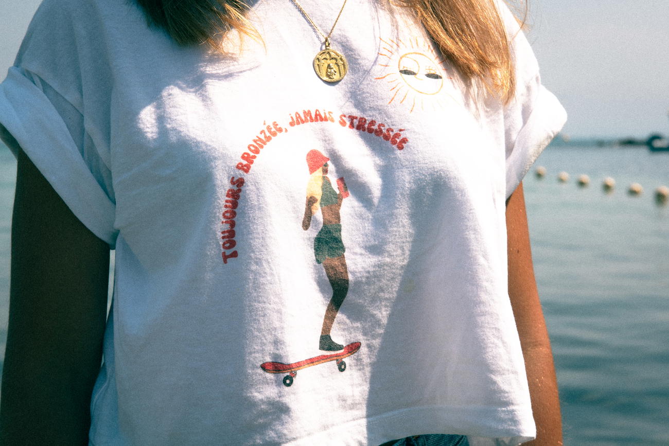 Image front Crop top ~ Toujours Bronzée, Jamais Stressée