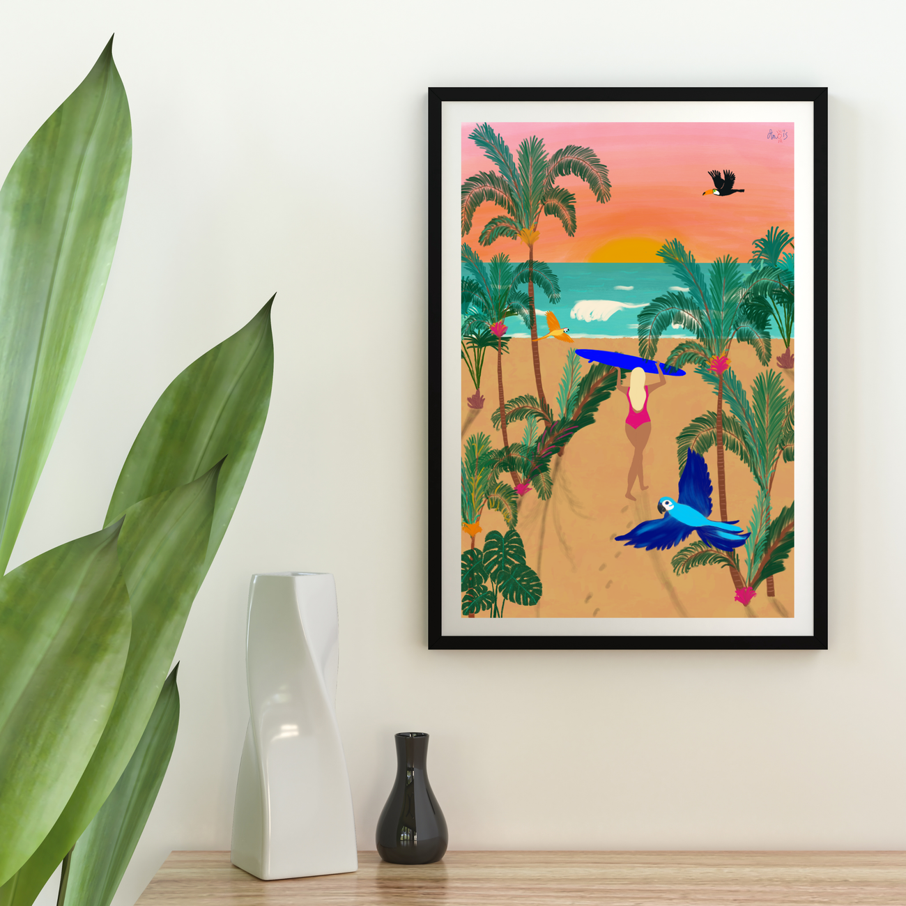 Image back Poster ~ Surf dans la jungle