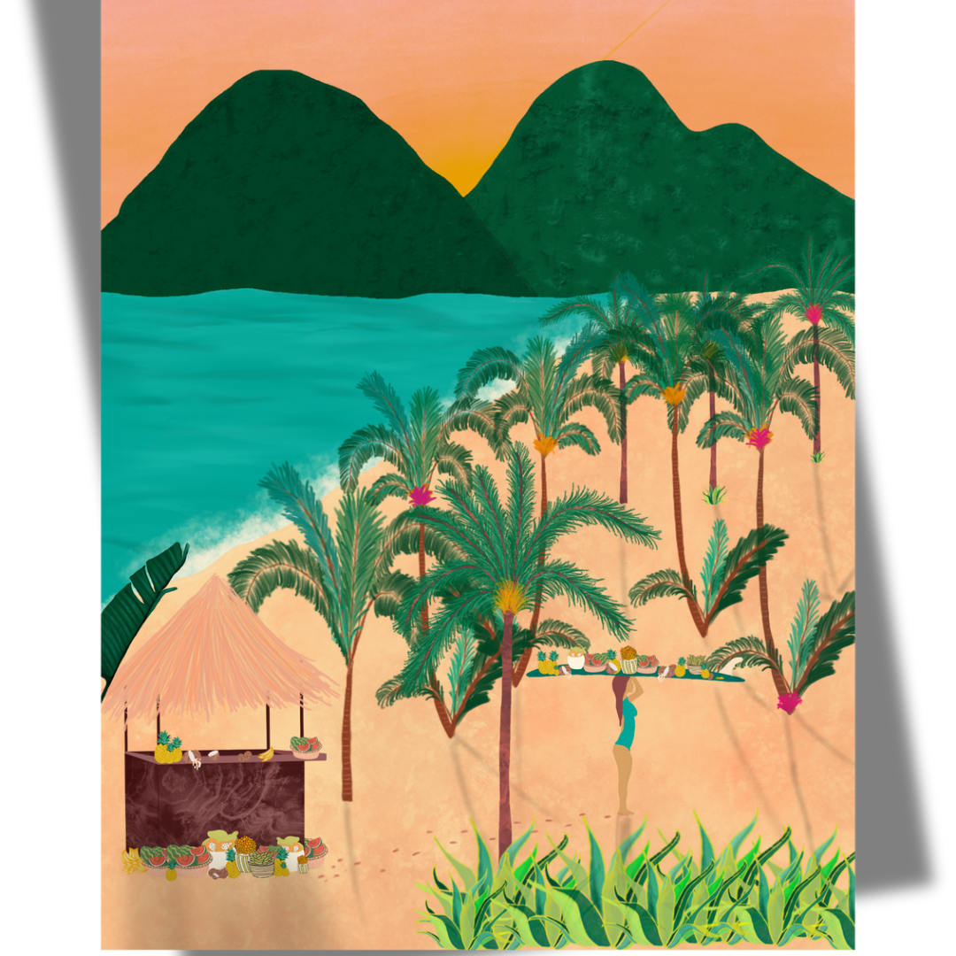 Image back Poster ~ Au marché 