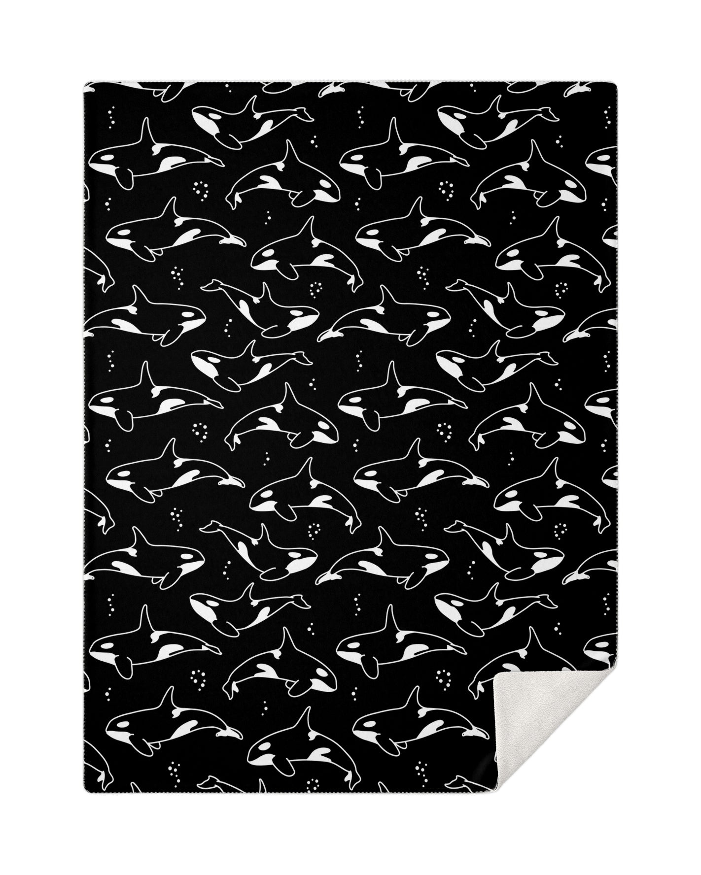 Black And White Orca Blanket