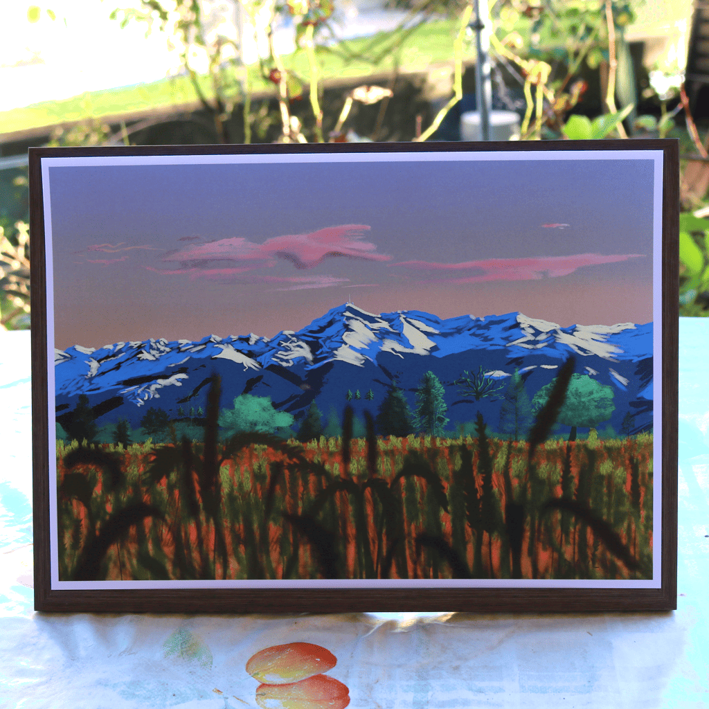 Image back Poster Pyrénées - Blue twilight