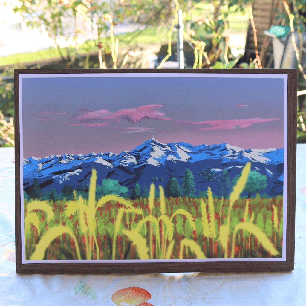 Image back Poster Pyrénées - Blue dawn