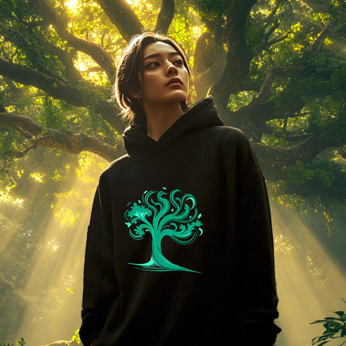 Image front Sweat à capuche Unisexe Force Tranquille