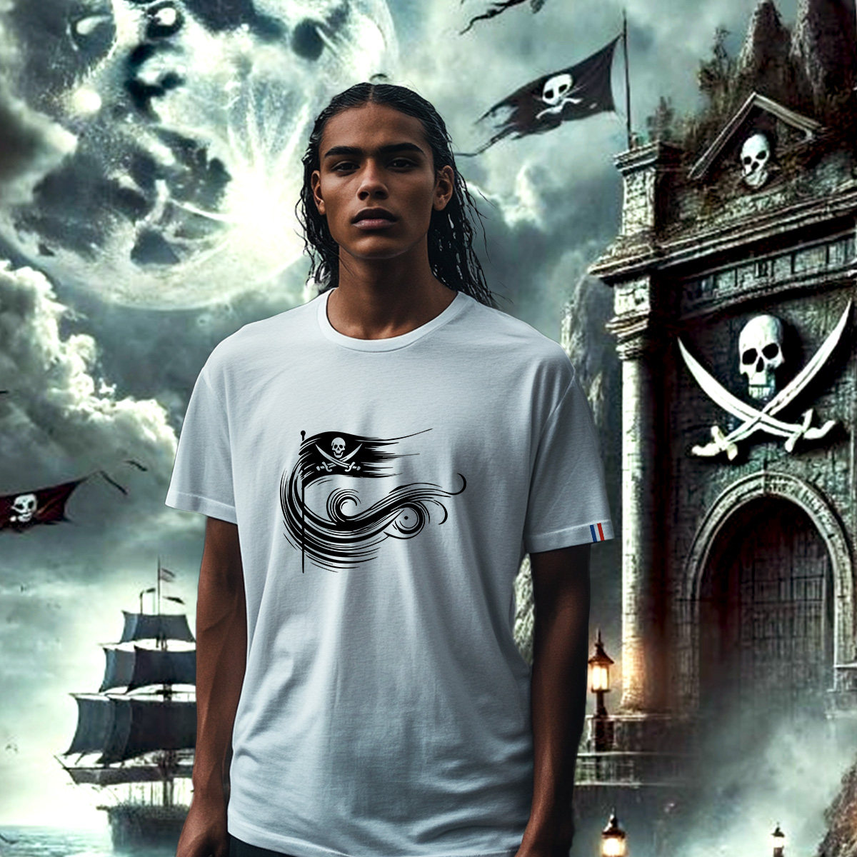 Image front T-shirt Homme Made in France Le Serment des Âmes Pirates