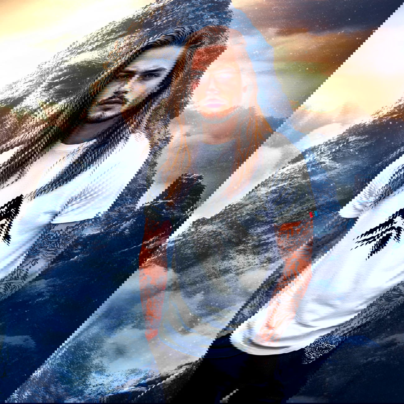 Image front T-shirt Homme Made in France Montagne Des Ancêtres