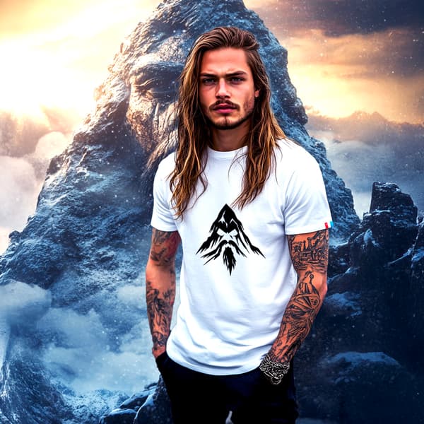 Image front T-shirt Homme Made in France Montagne Des Ancêtres
