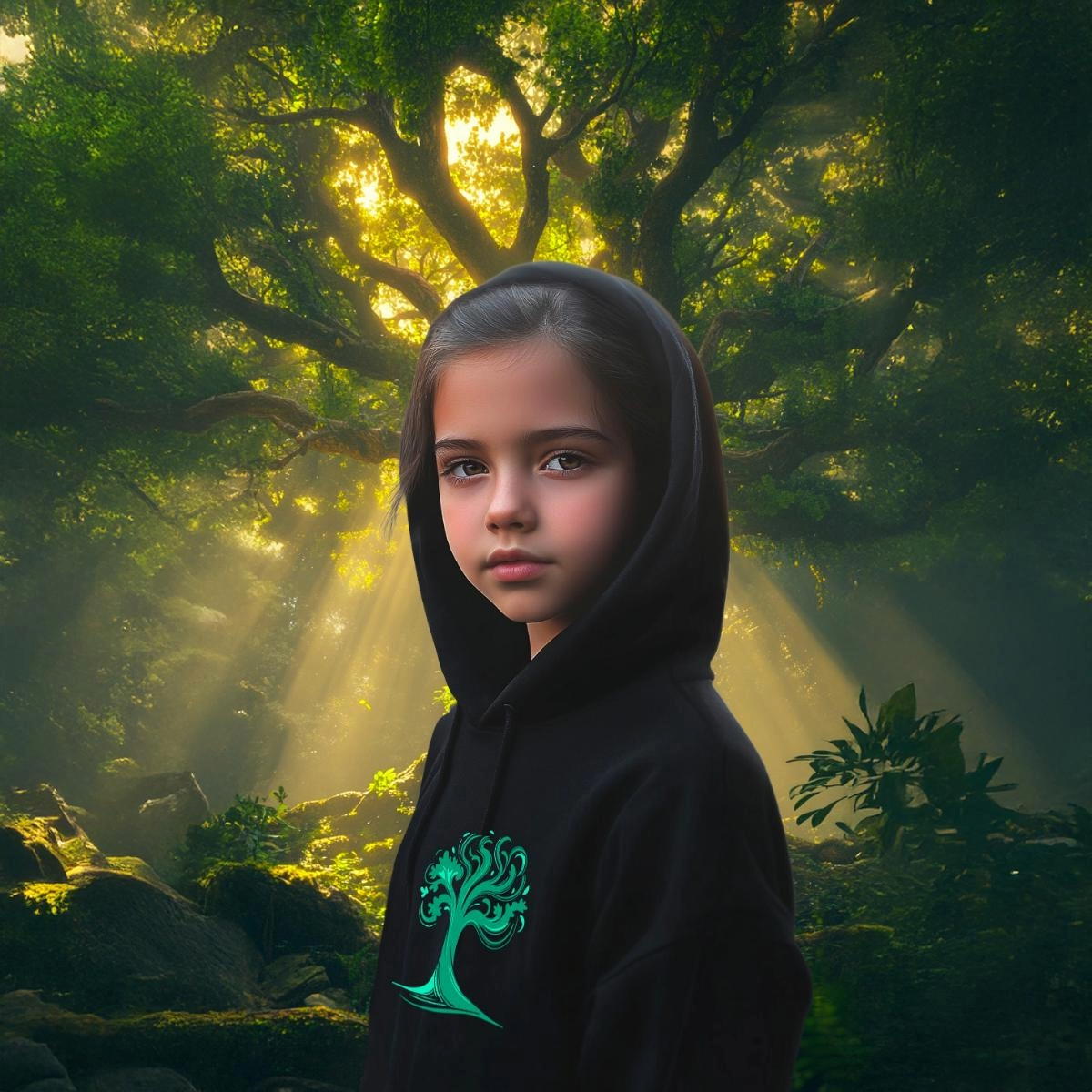 Image front Sweat à capuche Enfant Force Tranquille