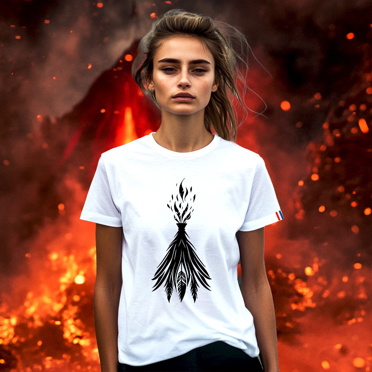 Image du produit T-shirt Femme Made in France Volcan Sacré