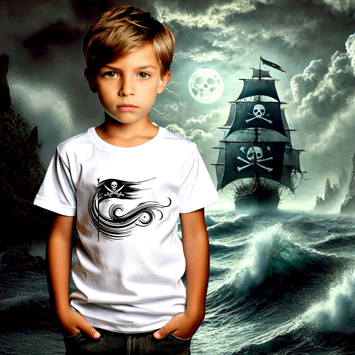 Image front T-shirt Enfant Le Serment des Âmes Pirates