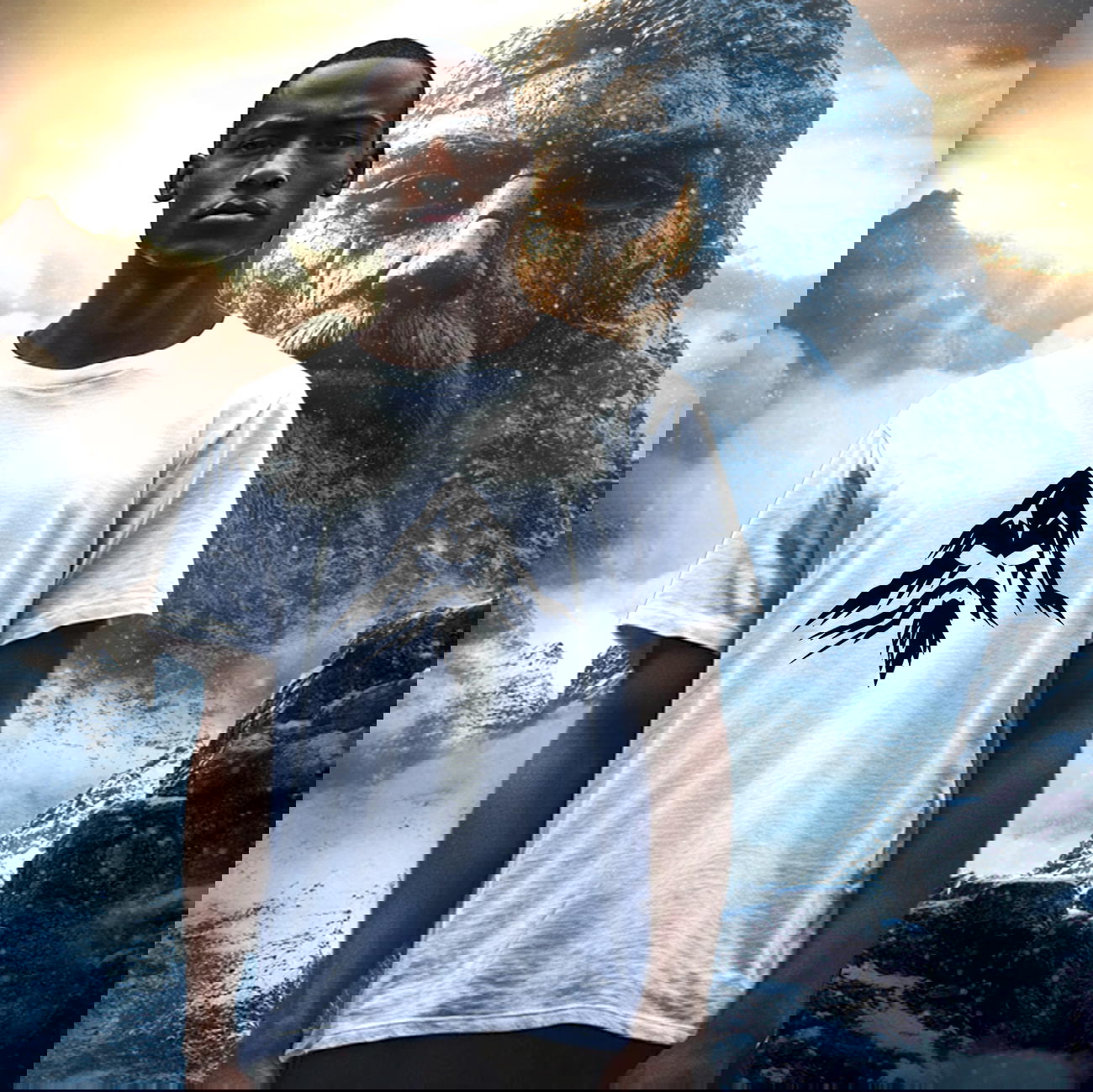 Image front T-shirt Unisexe Montagne des Ancêtres. 100% coton en conversion biologique