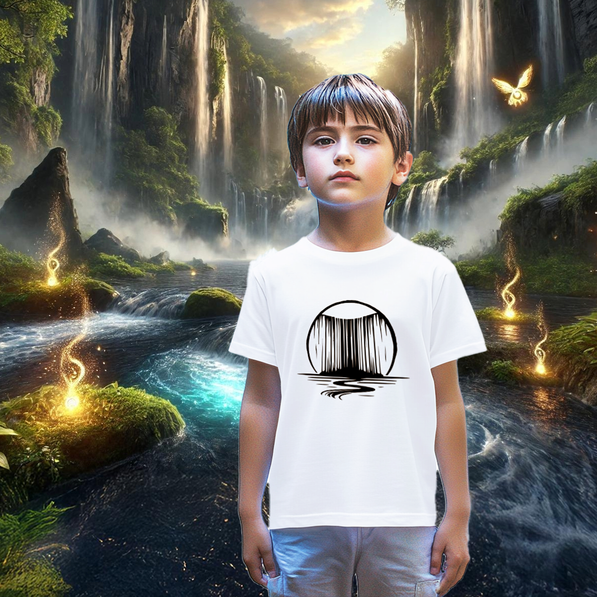 Image front T-shirt Enfant La Cascade Éternelle