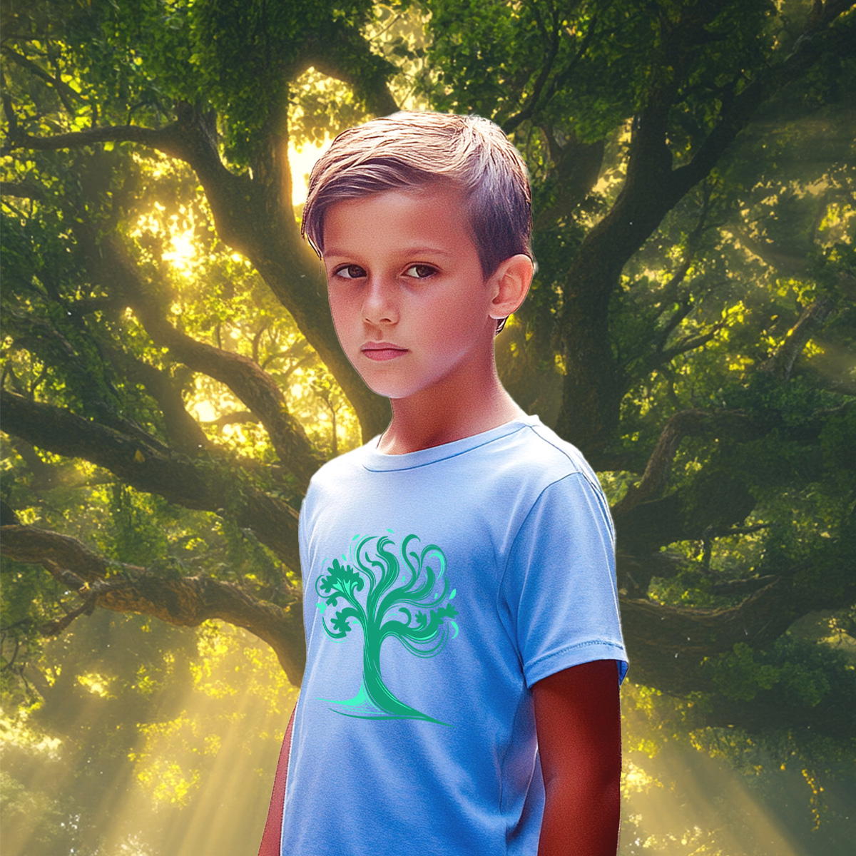 Image front T-shirt Enfant Force Tranquille 