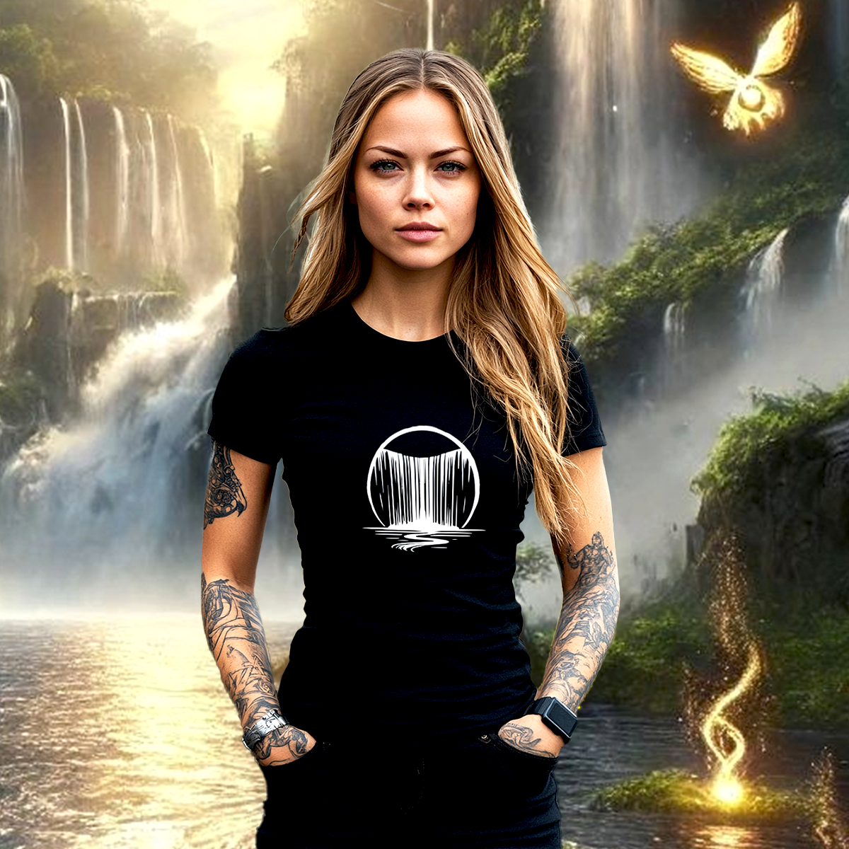 Image front T-shirt Femme Cascade Èternelle - 100% Conversion biologique