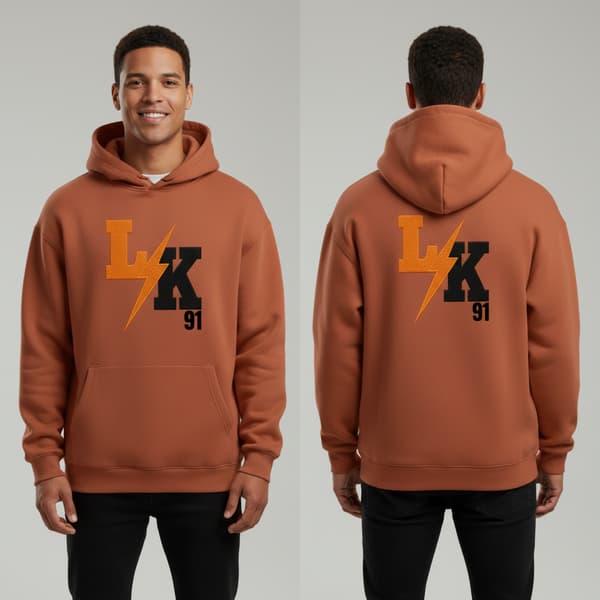 Image front Sweat à capuche unisexe LK™ Oversized pour hommes et femmes