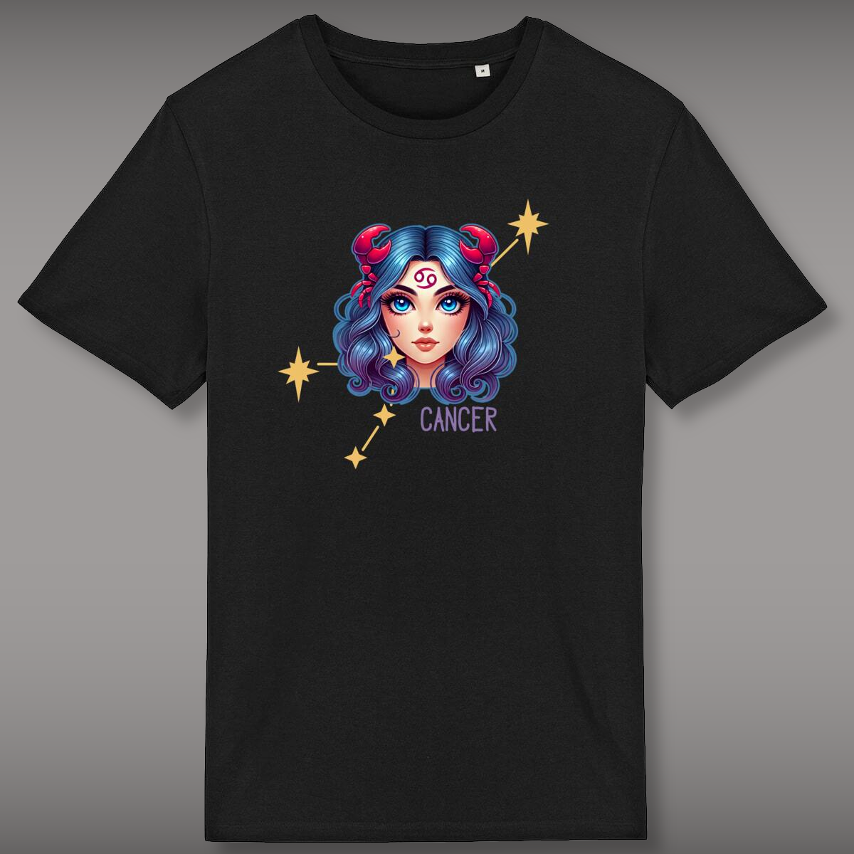 Image front Cancer Zodiac Sign Lightweight unisex t-shirt