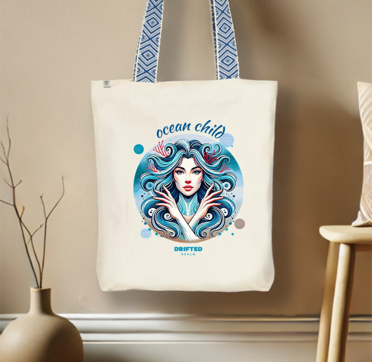 Image front Ocean Child Tote Bag - Mermaid Aesthetic, Beach Lover Gift, Ocean-Themed Bag