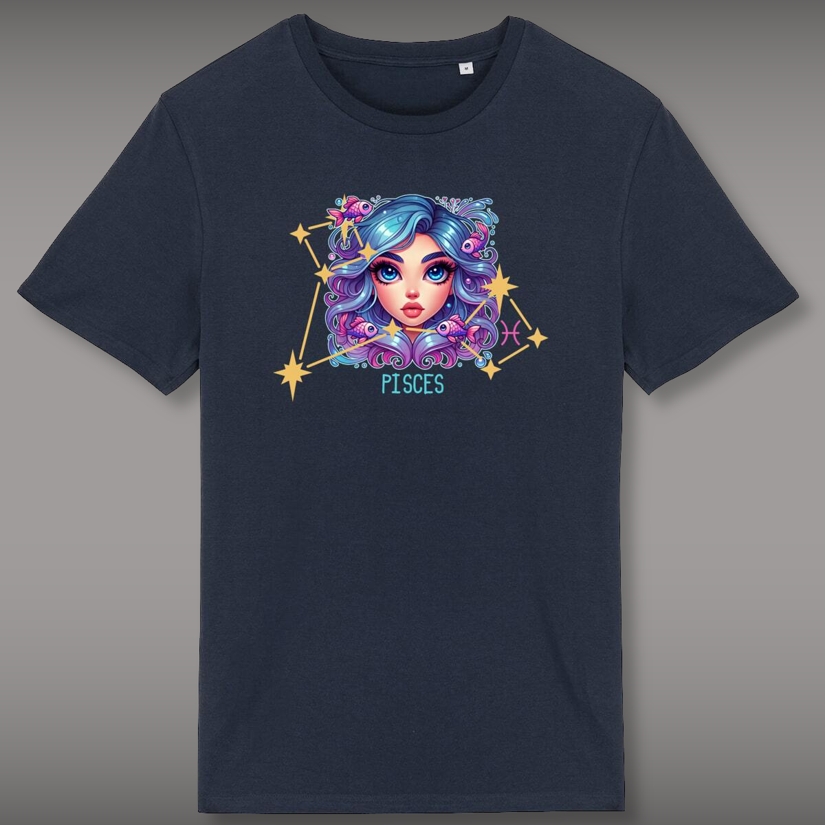 Image front Pisces Zodiac T-Shirt – Mystical Pisces Astrology Tee – Water Sign Gift