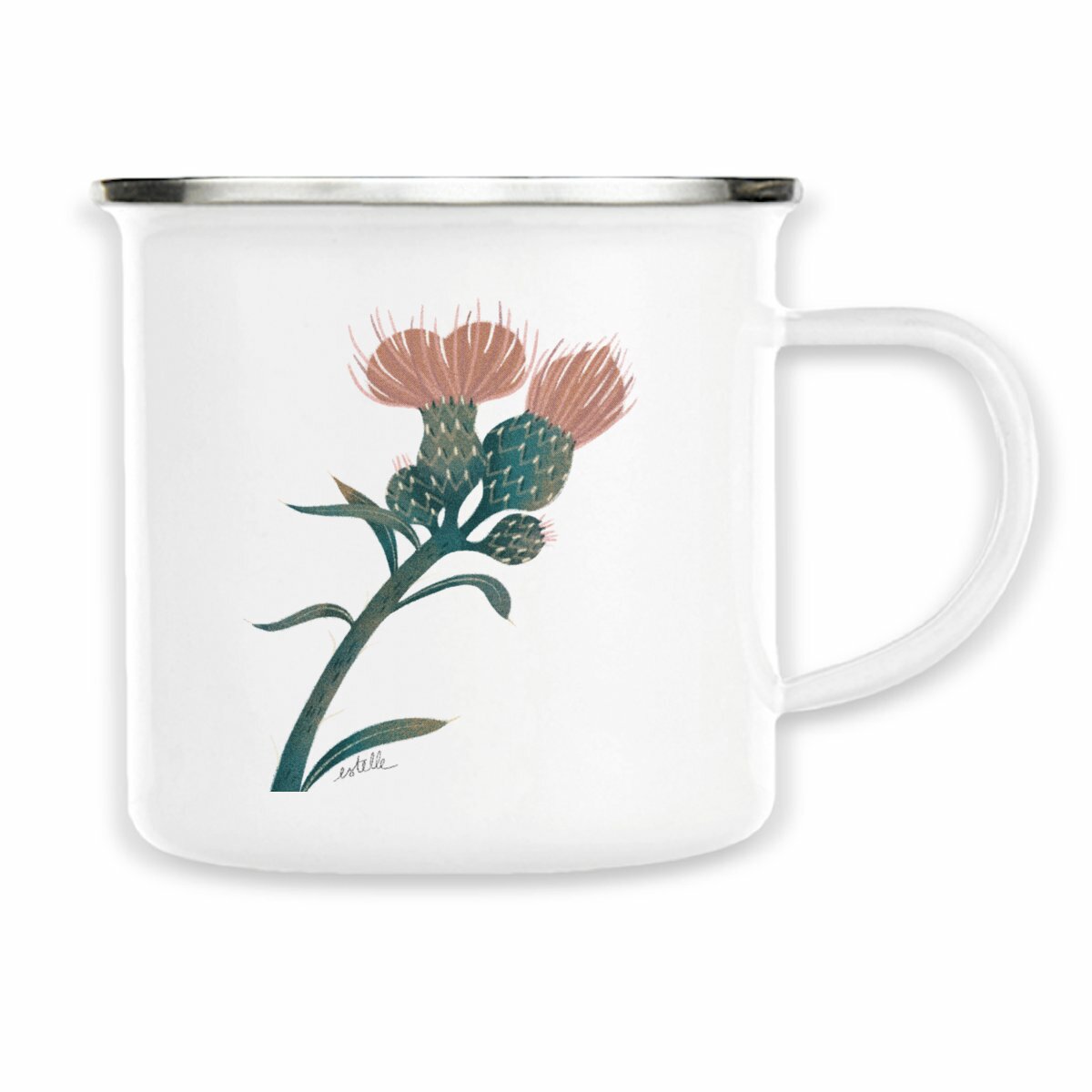 Image front Mug acier "Chardon"