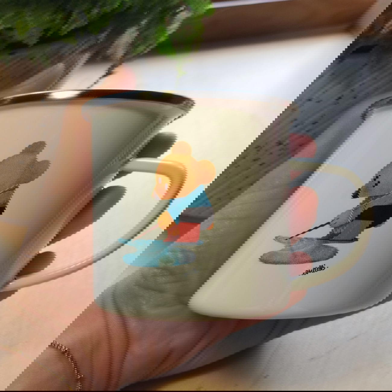 Image back Mug acier "Ourson découvre"