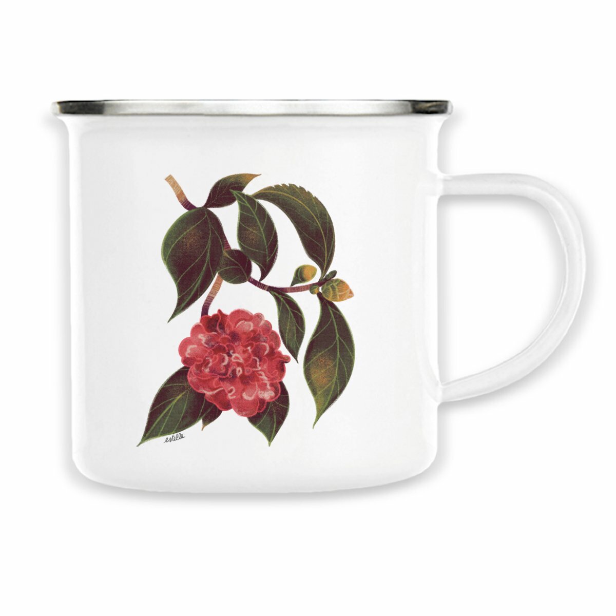 Image front Mug acier "Camélia"