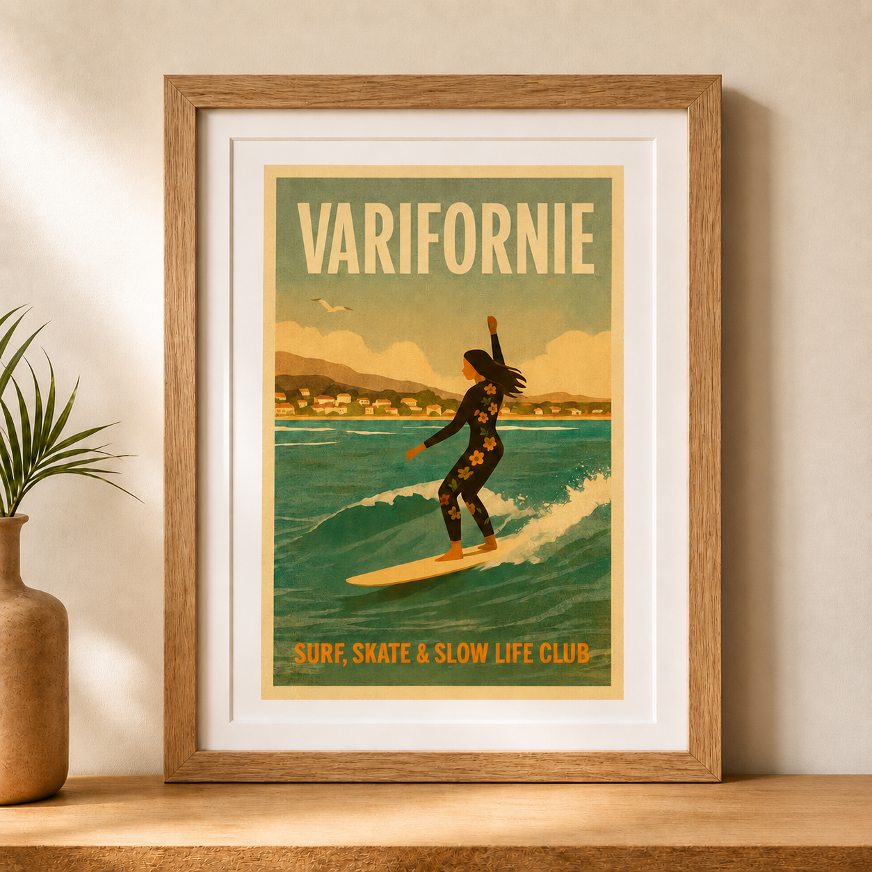 Image front Affiche A4 "La surfeuse de Med"