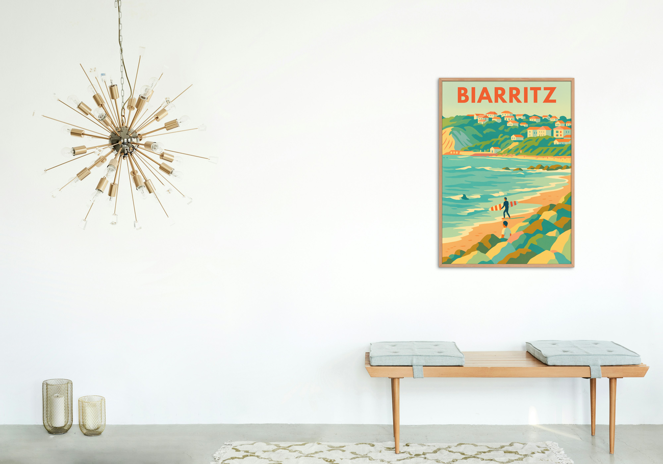 Image back 🌊 Poster Biarritz – L’appel de l’océan