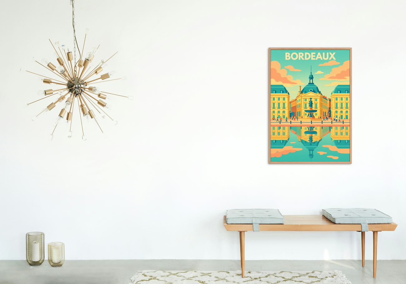 Image back 🟡 Poster Bordeaux – Reflets classiques