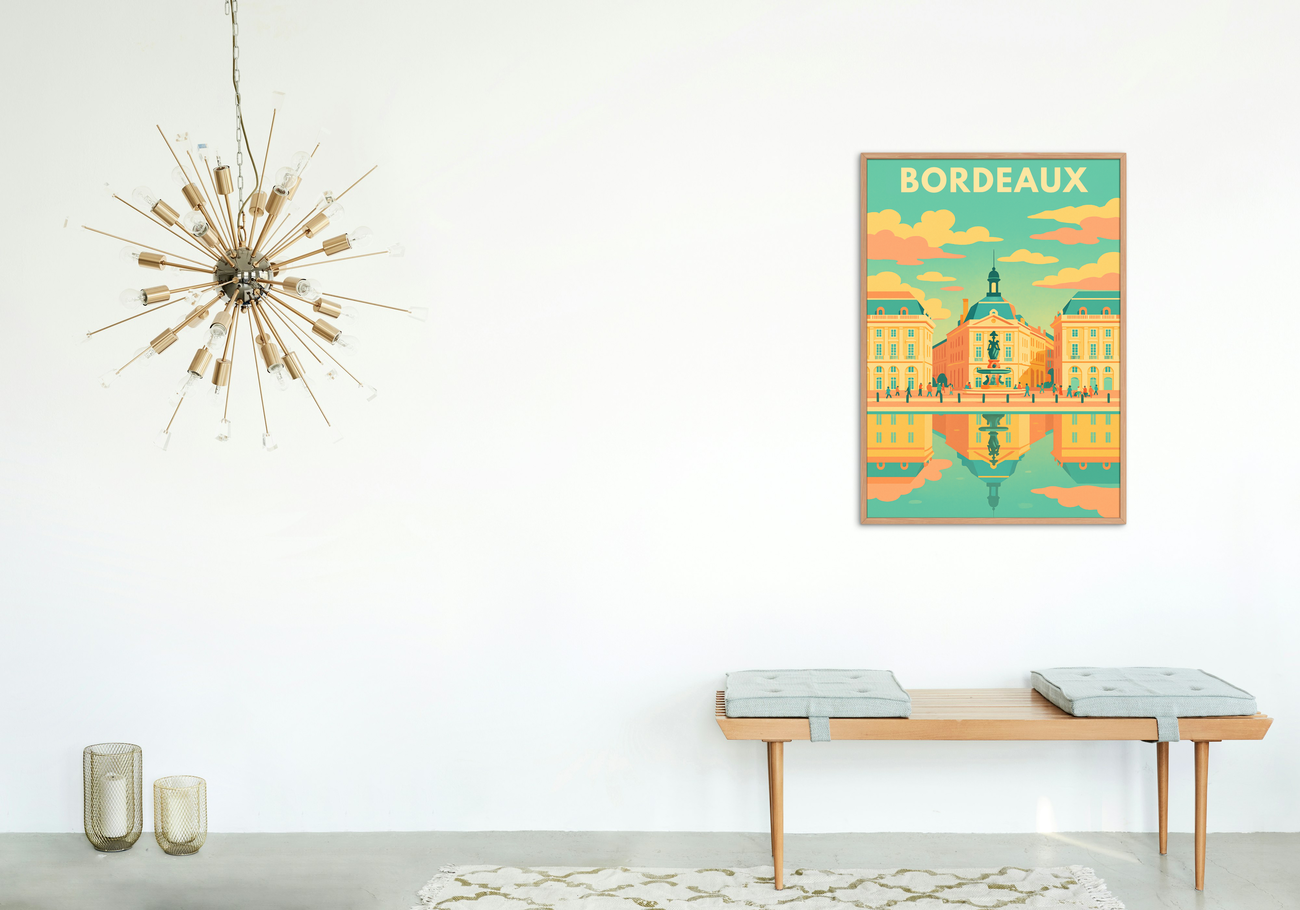 Image back 🟠 Poster Bordeaux – Place de la Bourse 