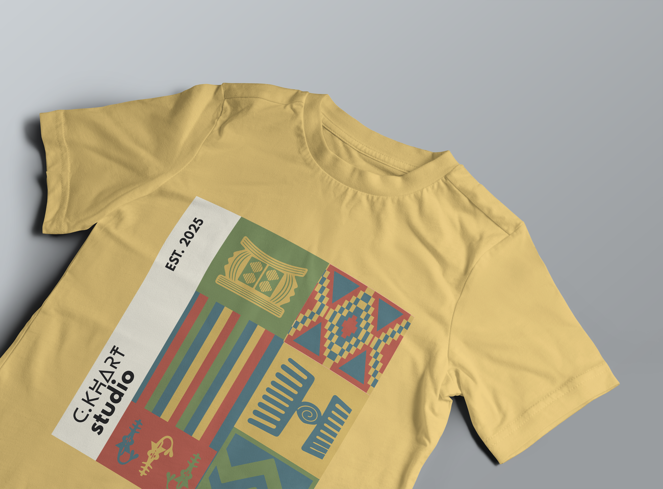 Image front T-shirt, kente 03