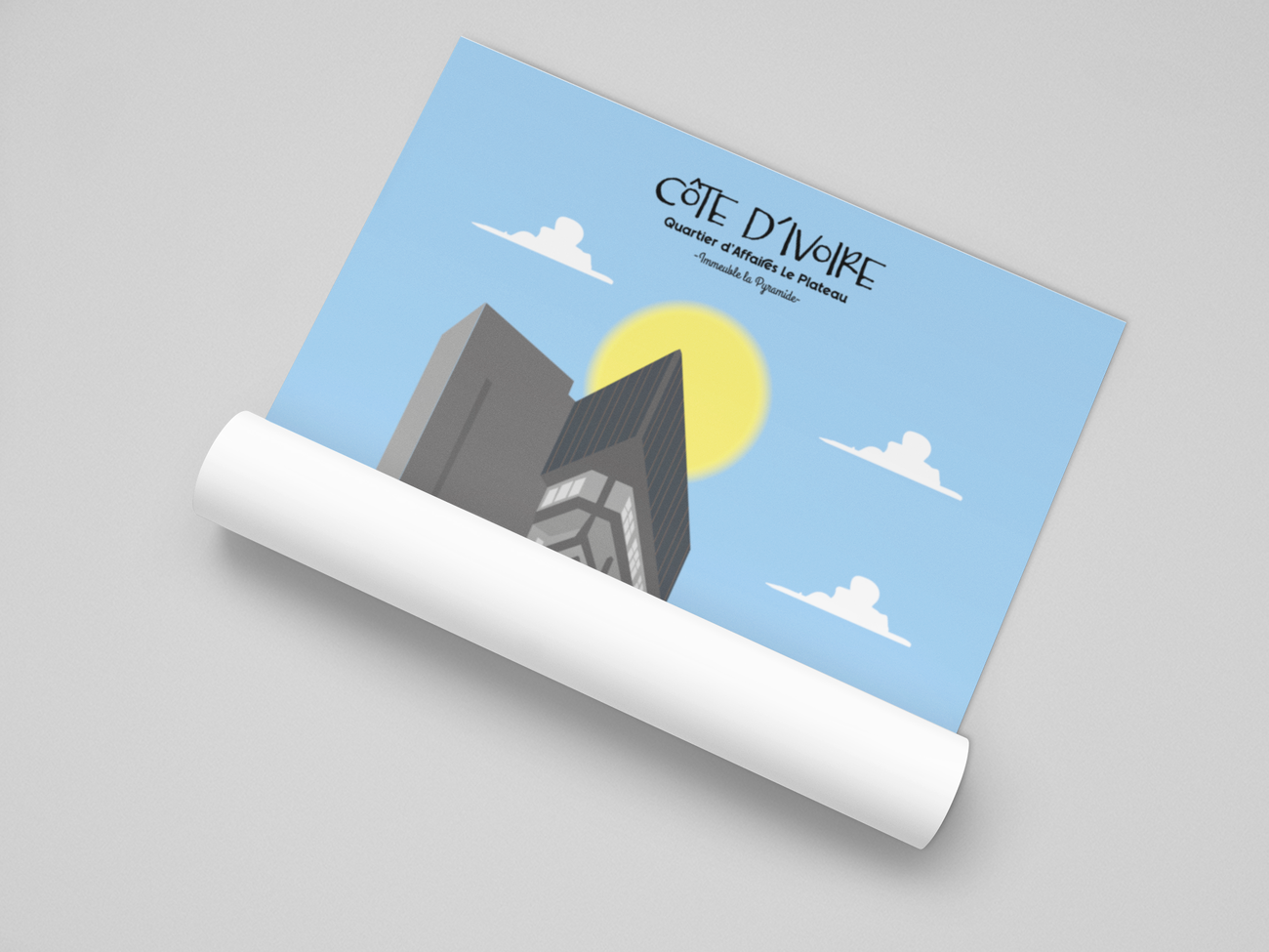 Image front Affiche Murale- Côte d'Ivoire-La pyramide