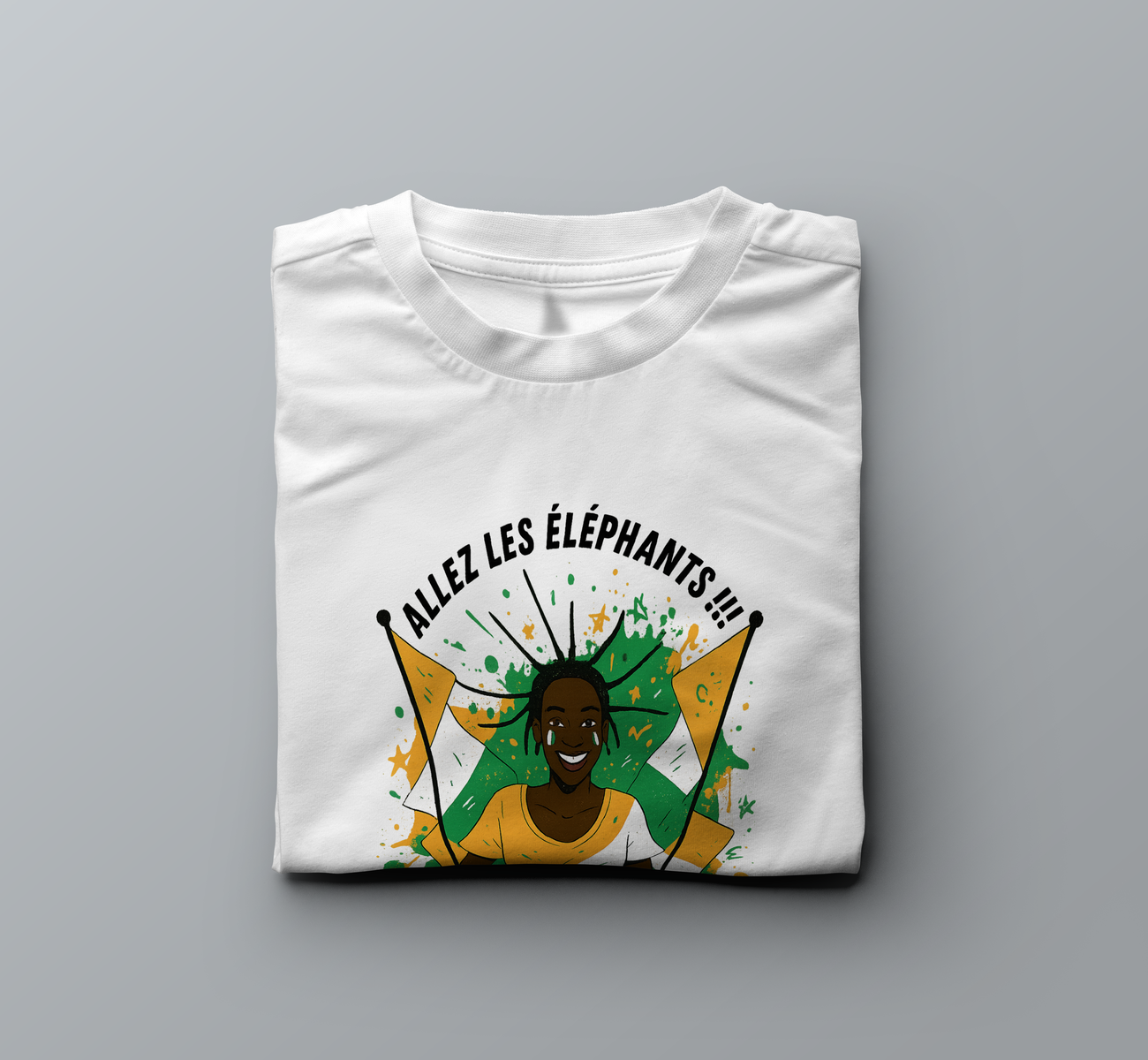 Image front T-shirt, La supportrice