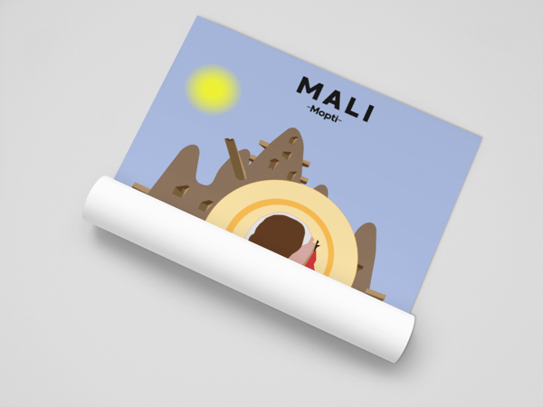 Image front Affiche Murale – Mali – Mopti 