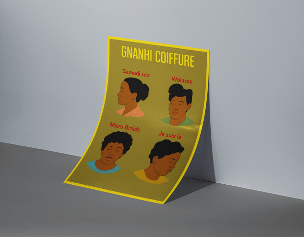 Image front Affiche Murale-Gnanhi coiffure