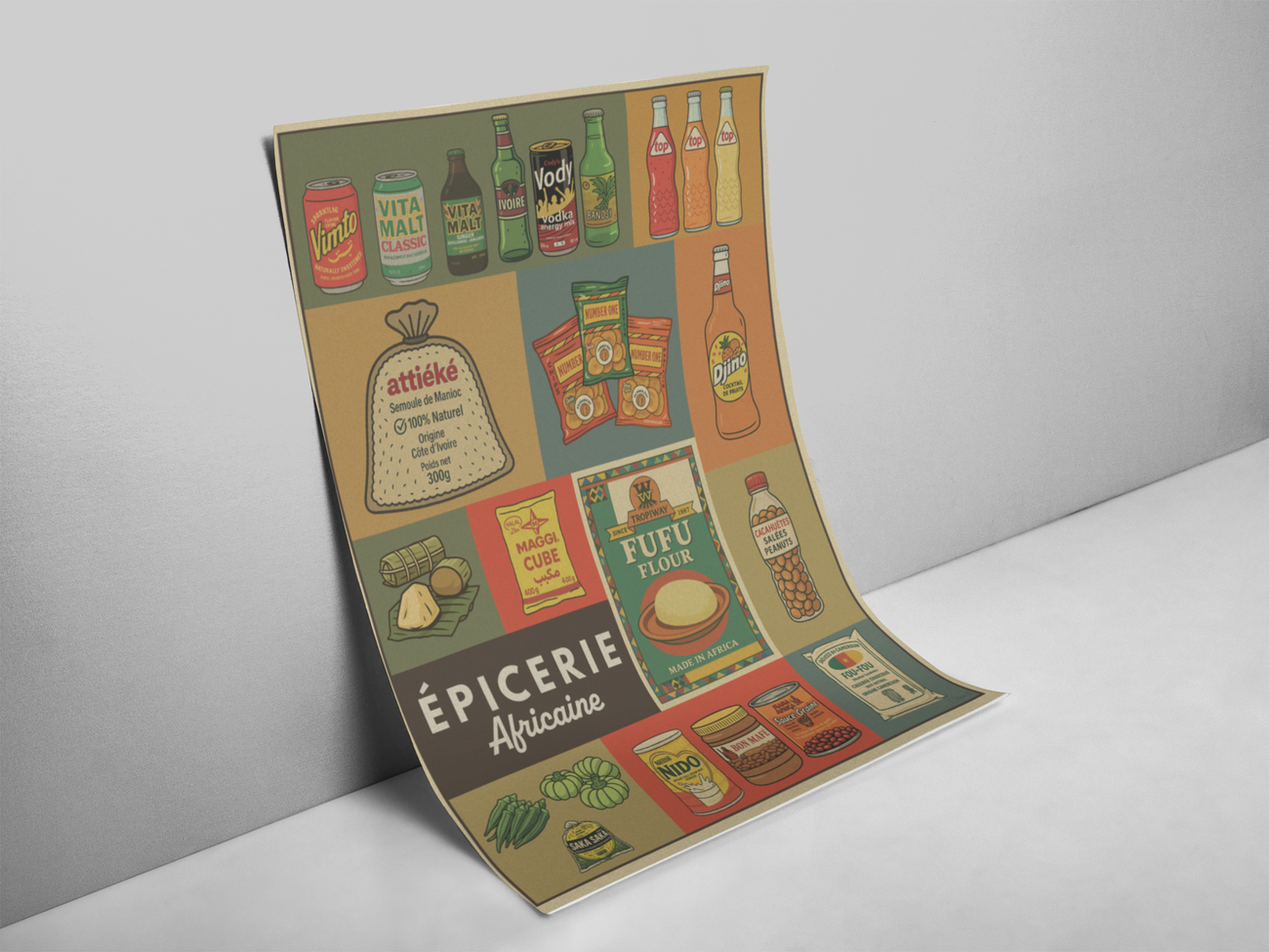 Image front Affiche Murale-Épicerie Africaine