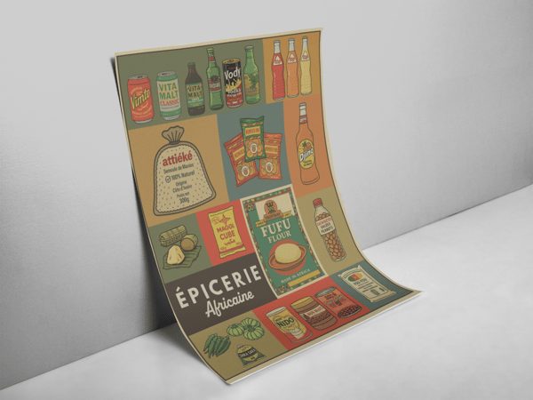 Image front Affiche Murale-Épicerie Africaine