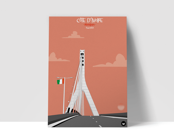 Image front Affiche Murale – Côte d’Ivoire – Le Pont ADO