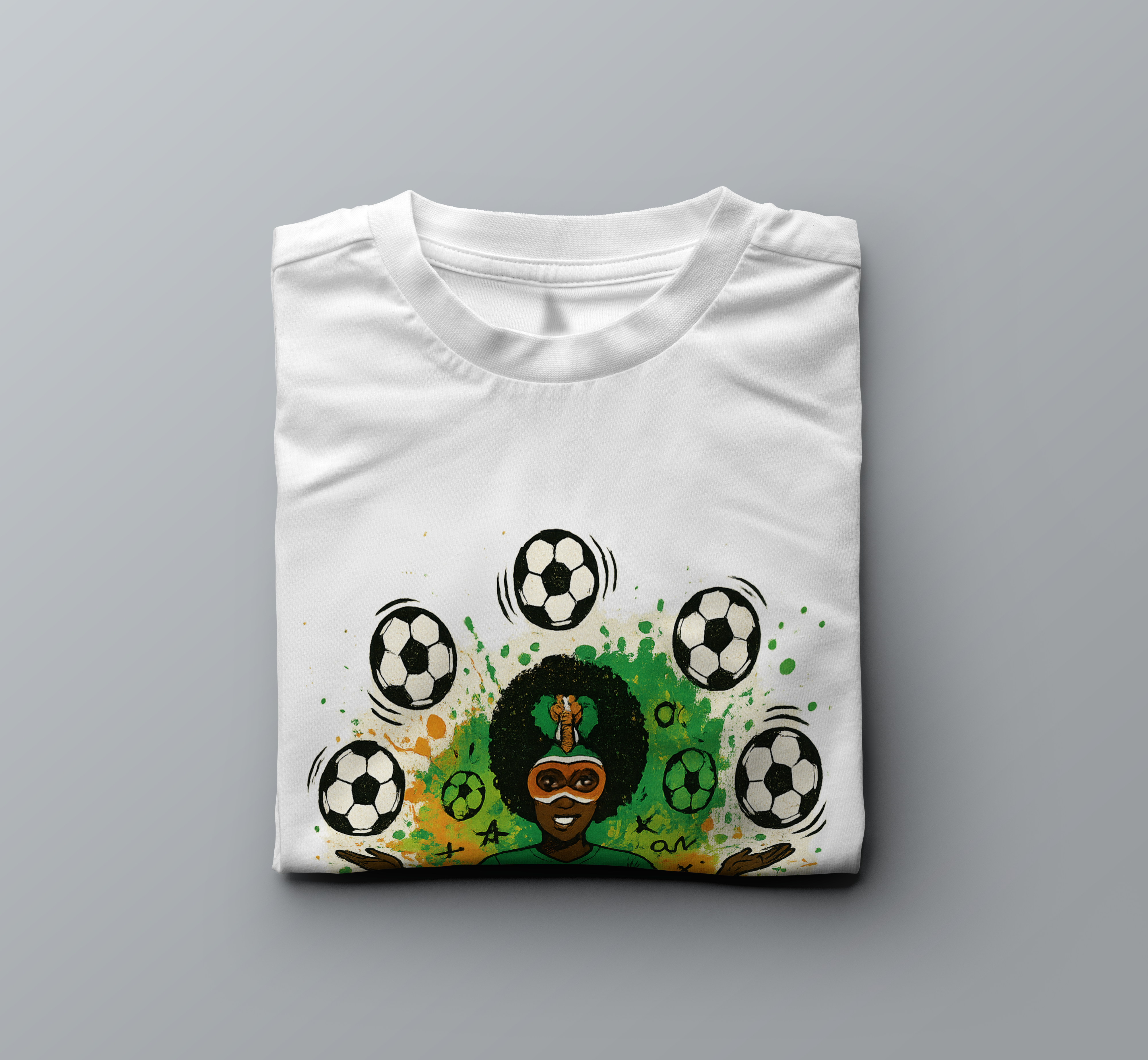 Image front T-shirt, La supportrice